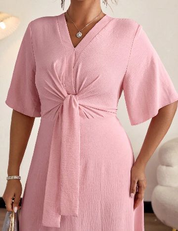 Rochie lunga SHEIN CURVE, roz