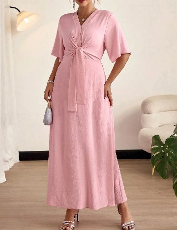 Rochie lunga SHEIN CURVE, roz