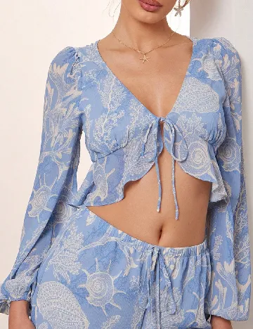 Bluza L Amorae, albastru/alb