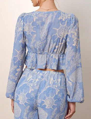 Bluza L Amorae, albastru/alb
