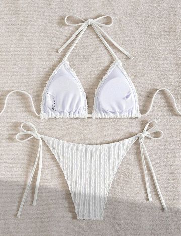Costum de baie SHEIN, alb