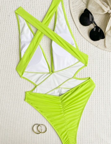 Costum de baie SHEIN, verde