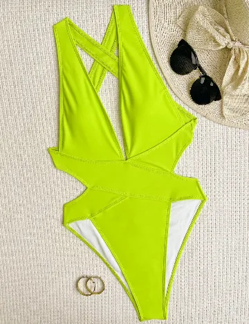 Costum de baie SHEIN, verde