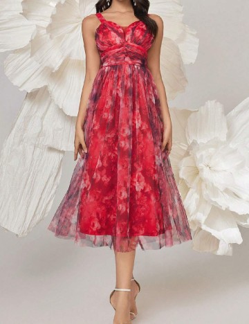 Rochie medie SHEIN, rosu