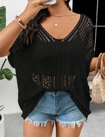 Bluza SHEIN CURVE, negru
