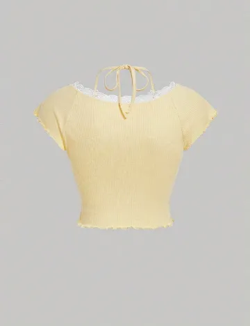 Top SHEIN CURVE, galben