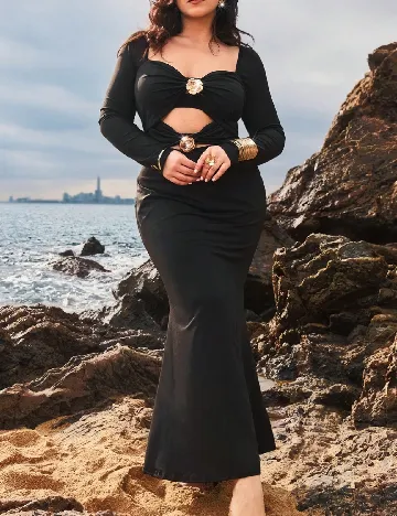 Rochie lunga SHEIN CURVE, negru