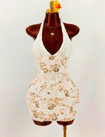 Rochie scurta SHEIN, crem