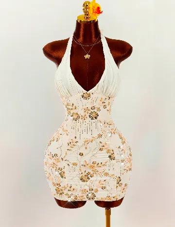 Rochie scurta SHEIN, crem