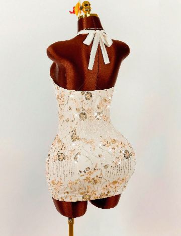 Rochie scurta SHEIN, crem