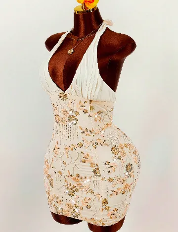 Rochie scurta SHEIN, crem