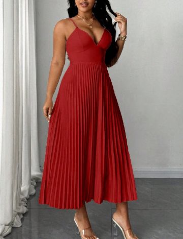 Rochie medie SHEIN CURVE, rosu