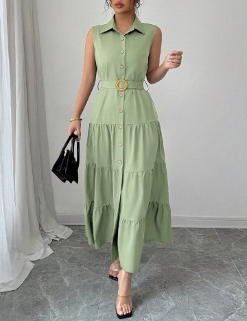 Rochie lunga SHEIN, verde