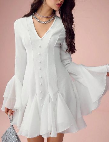 Rochie scurta SHEIN, alb