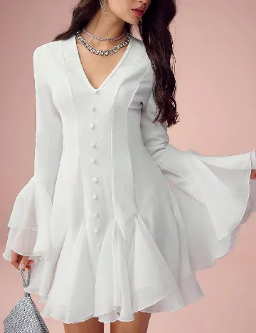 Rochie scurta SHEIN, alb