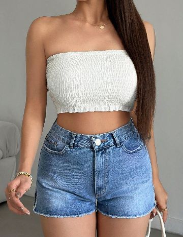 Pantaloni scurti SHEIN, albastru