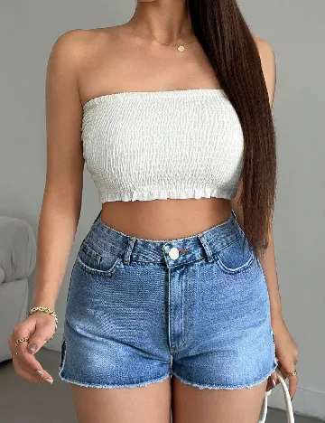 Pantaloni scurti SHEIN, albastru