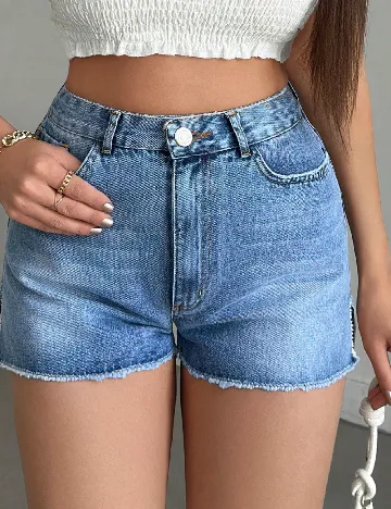 Pantaloni scurti SHEIN, albastru