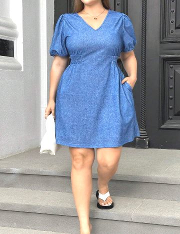 Rochie scurta SHEIN CURVE, albastru