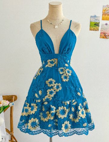 Rochie scurta SHEIN, albastru