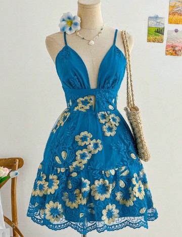 Rochie scurta SHEIN, albastru