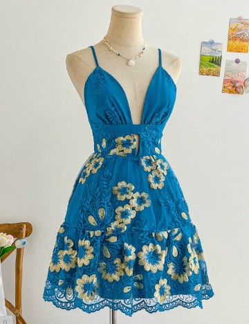 Rochie scurta SHEIN, albastru