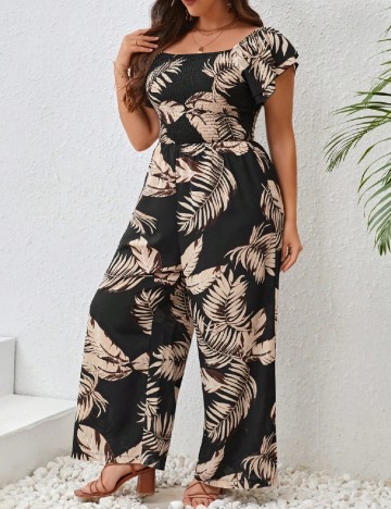Salopeta SHEIN CURVE, negru/maro
