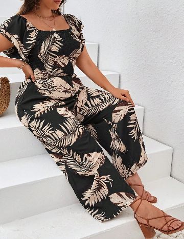 Salopeta SHEIN CURVE, negru/maro