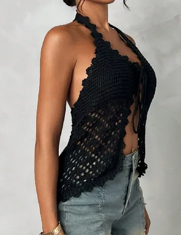 Top SHEIN, negru