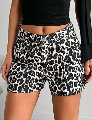 Pantaloni scurti SHEIN, animal print