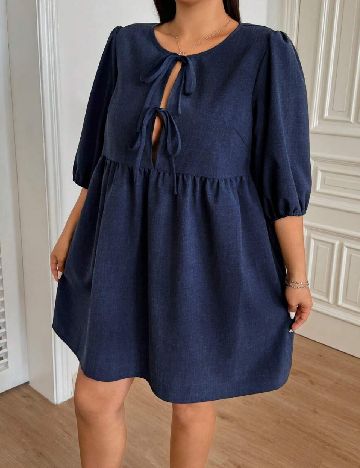Rochie scurta SHEIN CURVE, bleumarin