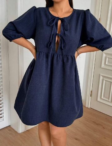 Rochie scurta SHEIN CURVE, bleumarin