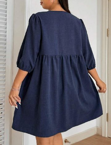 Rochie scurta SHEIN CURVE, bleumarin