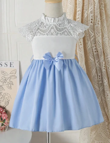 Rochie Shein Kids, alb/albastru