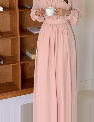 Rochie lunga Dazy, roz