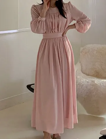 Rochie lunga Dazy, roz