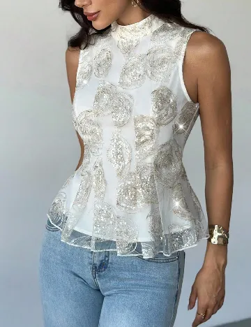 Top SHEIN, alb