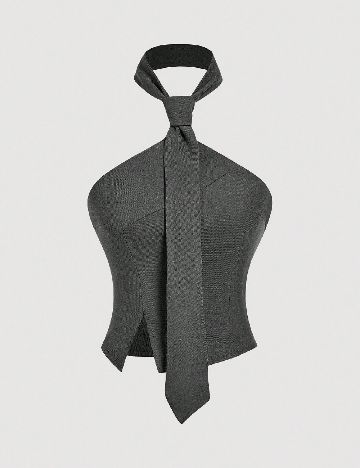 Top SHEIN, gri inchis
