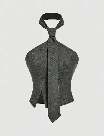 Top SHEIN, gri inchis