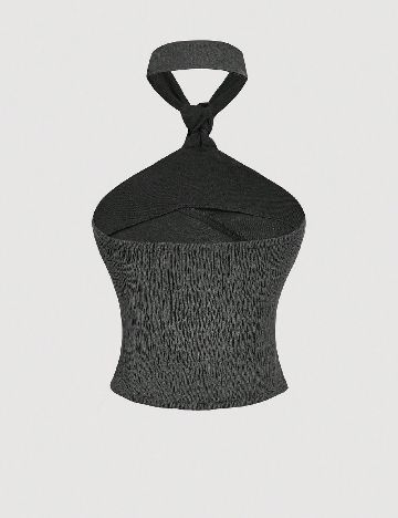 Top SHEIN, gri inchis