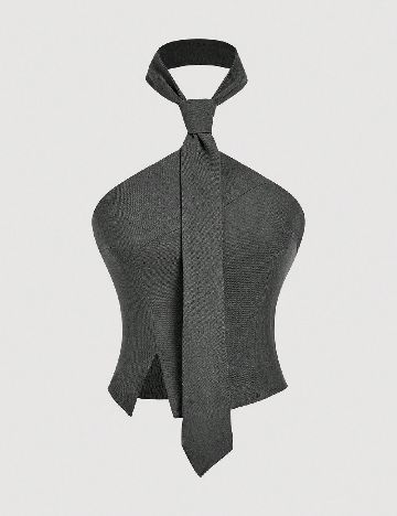 Top SHEIN, gri inchis