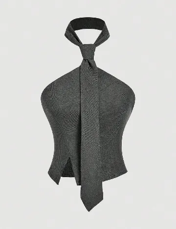 Top SHEIN, gri inchis