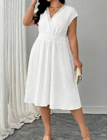 Rochie medie SHEIN CURVE, alb