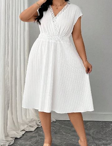 Rochie medie SHEIN CURVE, alb
