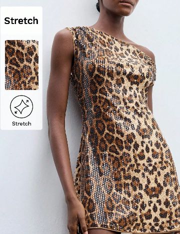 Rochie scurta SHEIN, animal print