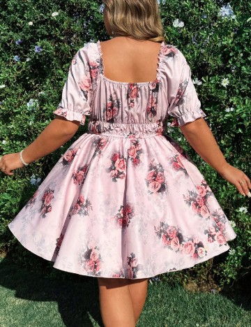 Rochie scurta SHEIN CURVE, roz