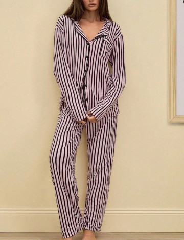 Pijama SHEIN, negru/roz