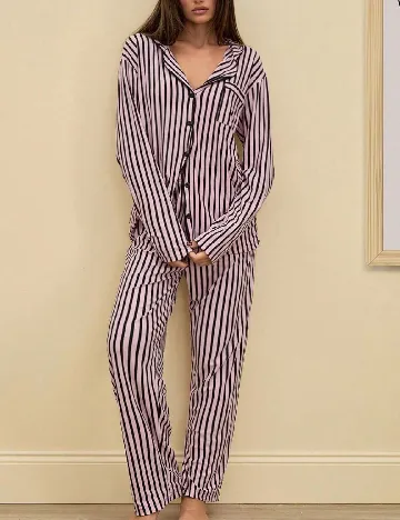 Pijama SHEIN, negru/roz