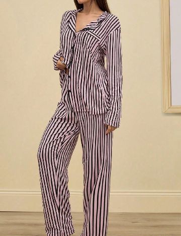 Pijama SHEIN, negru/roz