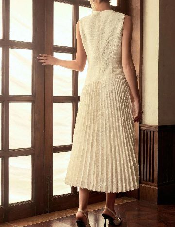 Rochie medie Zeylah, crem